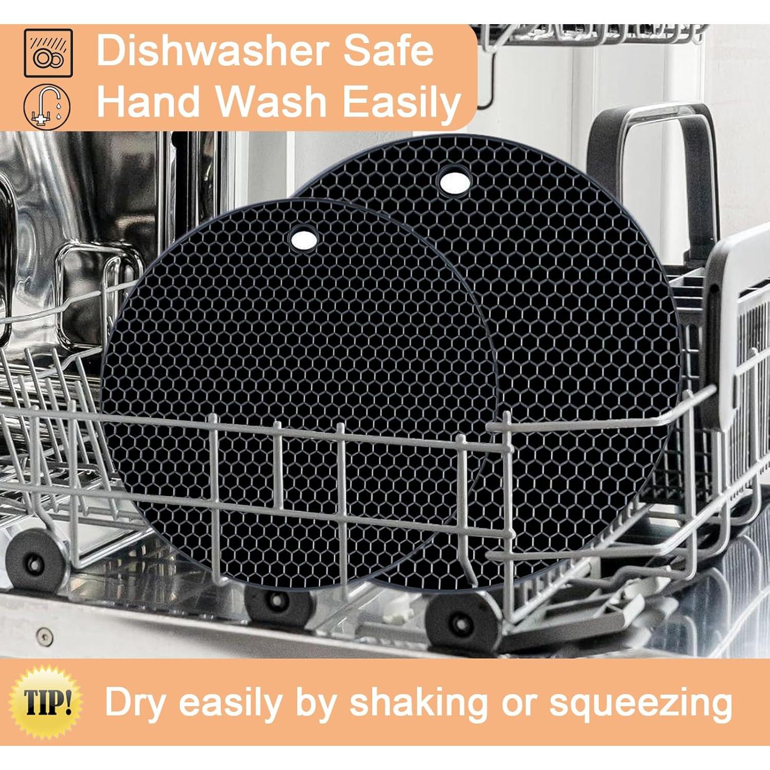 Trivetes de Silicona Tonbbow 4 Piezas 22.86 cm y 17.78 cm