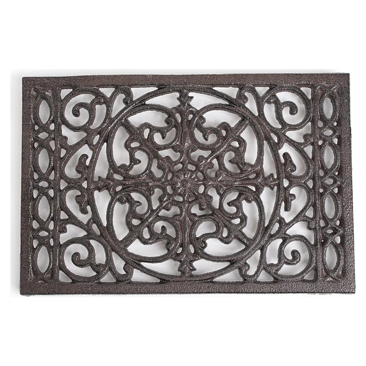 Trivet Rectangular de Hierro Fundido Sungmor 24.4x16cm Patrón Intrincado