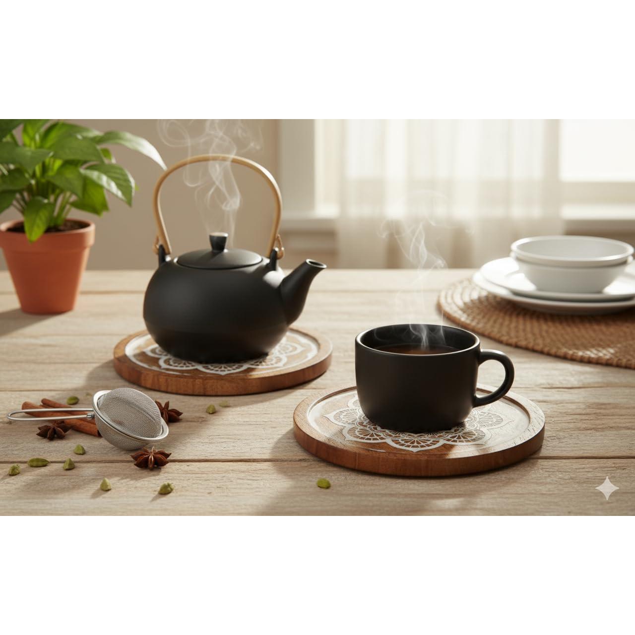 Juego de 2 Soportes de Madera ARTISENIA para Platos Calientes