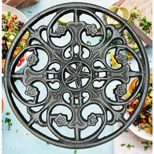 Trivet Redondo de Hierro Fundido MAI - Soporte Caliente 19 cm