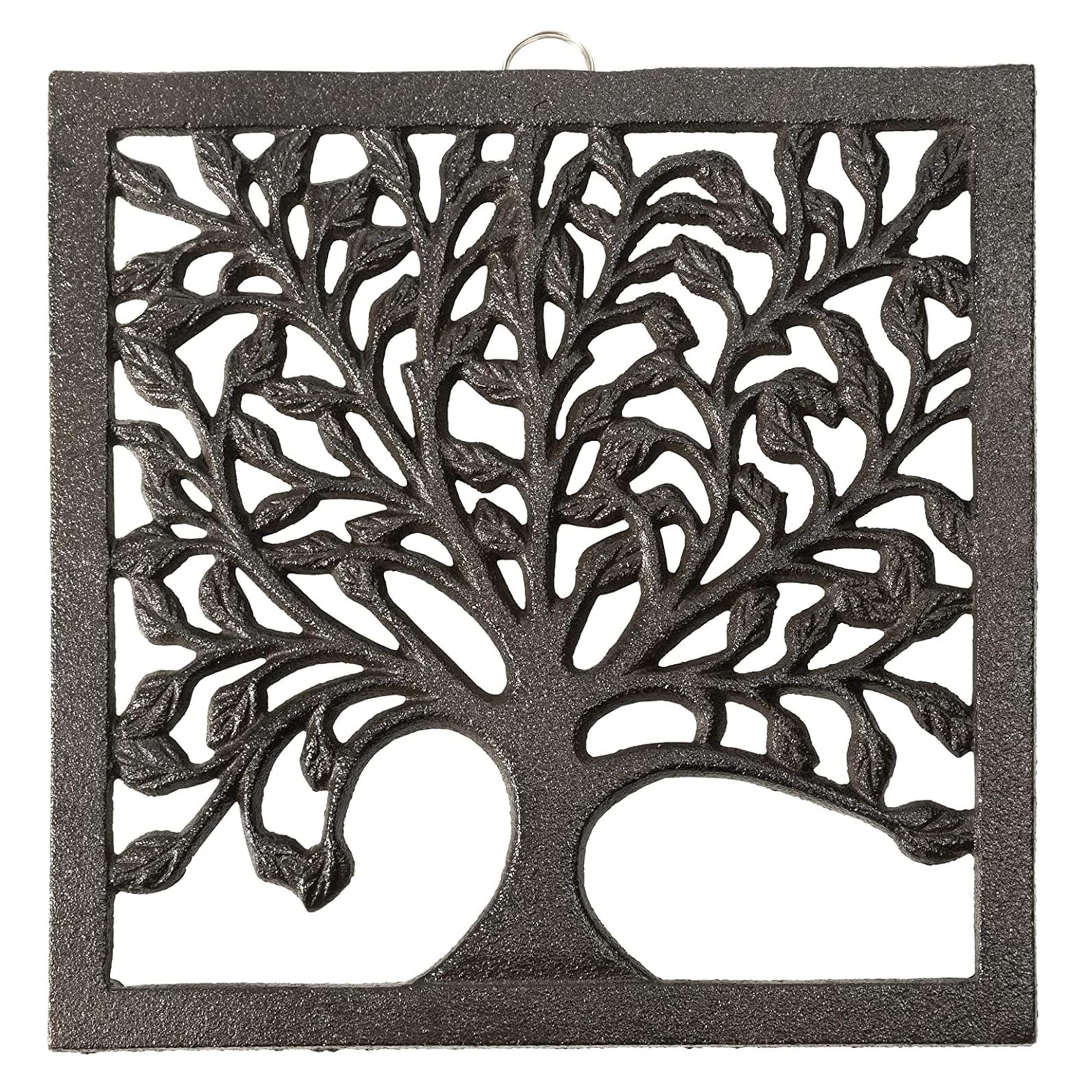 Trivet de Hierro Fundido GASARÉ - Diseño Árbol Familiar 20.32cm