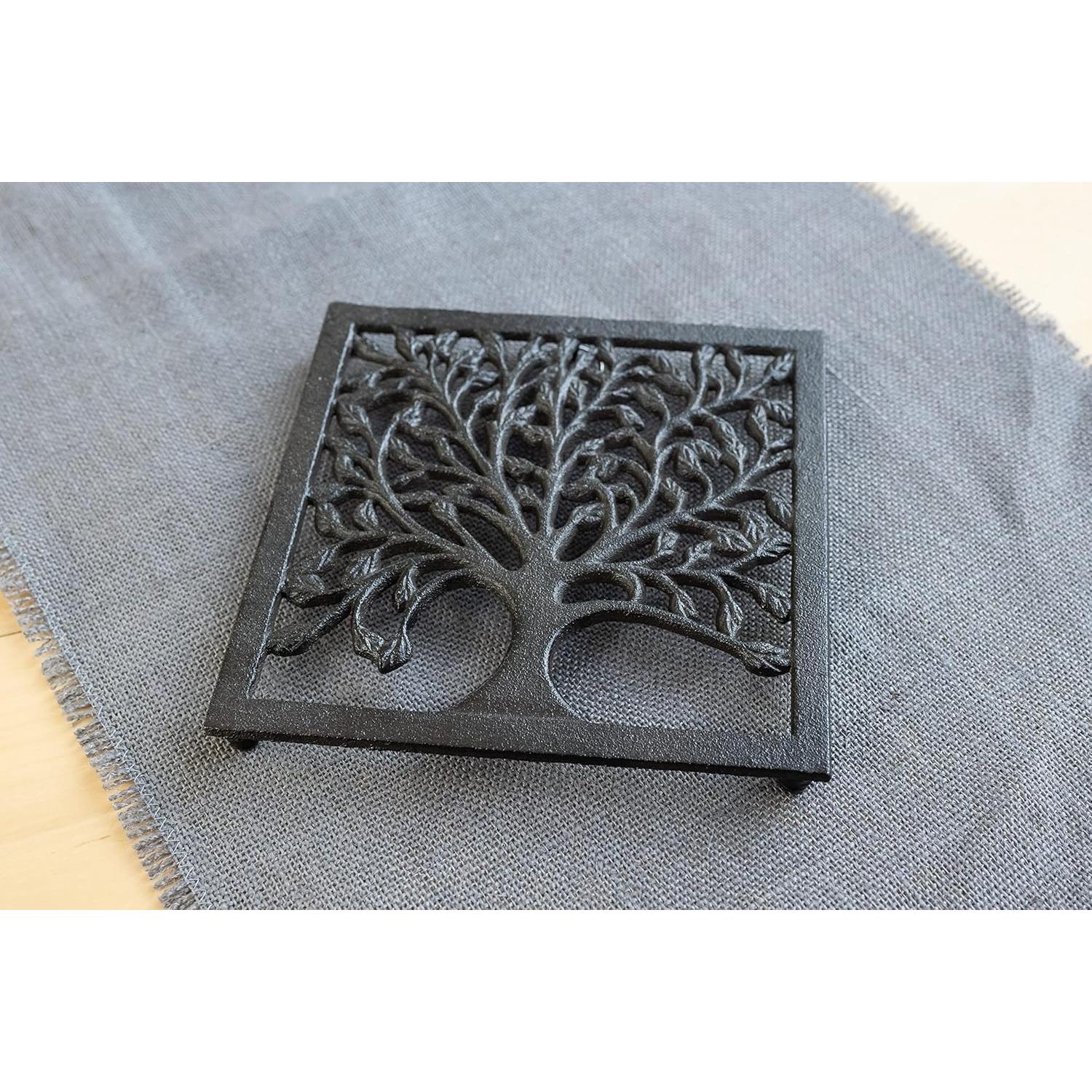 Trivet de Hierro Fundido GASARÉ - Diseño Árbol Familiar 20.32cm