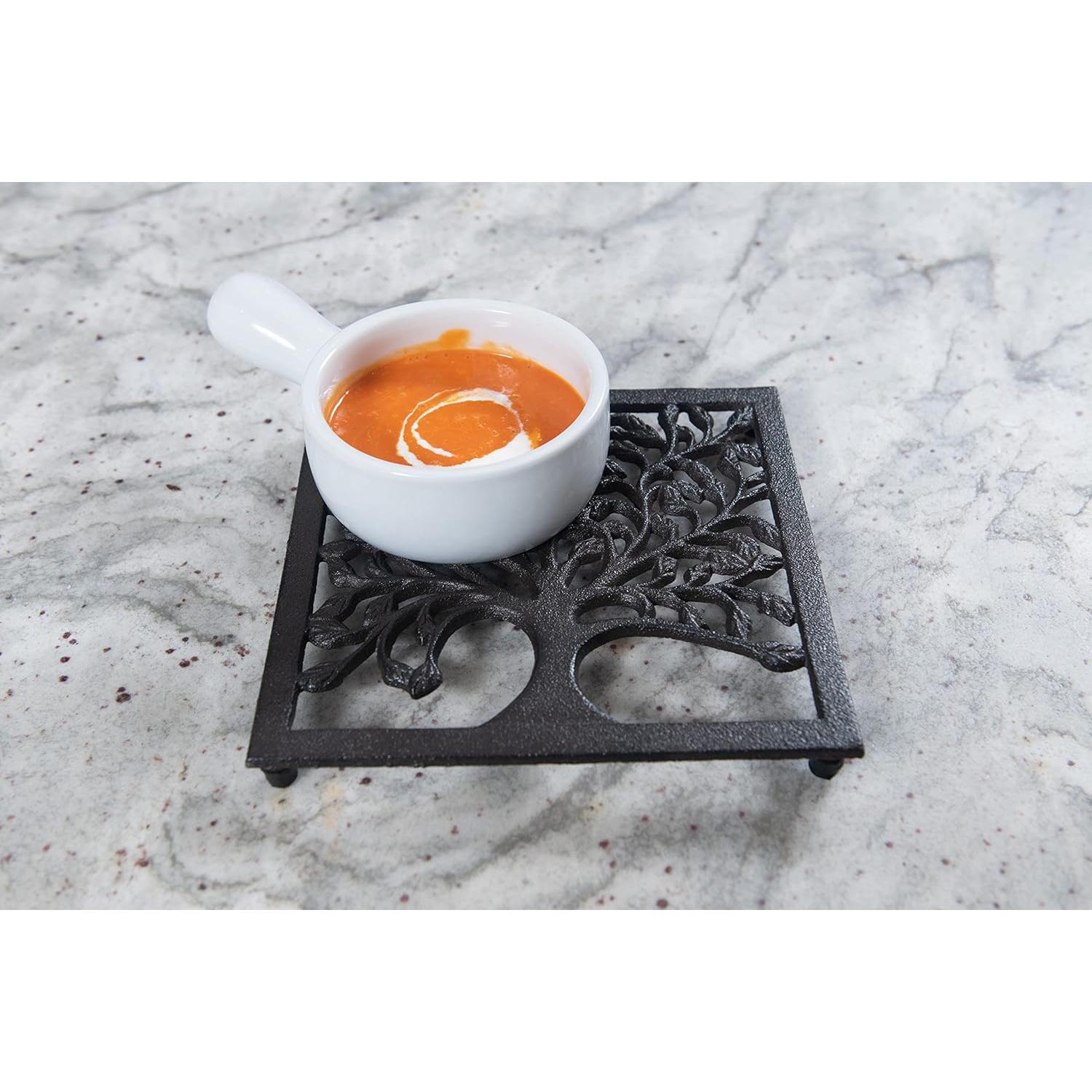 Trivet de Hierro Fundido GASARÉ - Diseño Árbol Familiar 20.32cm