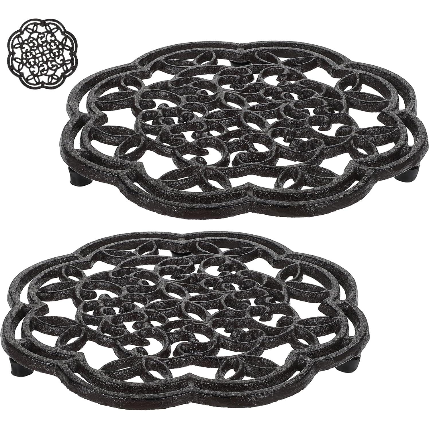 Soportes de Hierro Fundido Tolare - 2 Piezas Redondos Resistentes