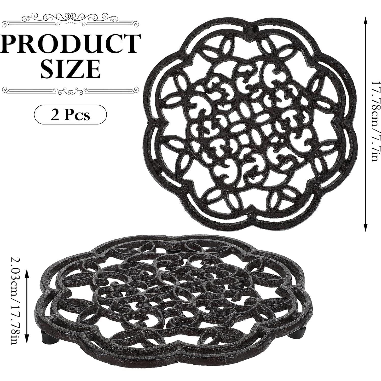 Soportes de Hierro Fundido Tolare - 2 Piezas Redondos Resistentes