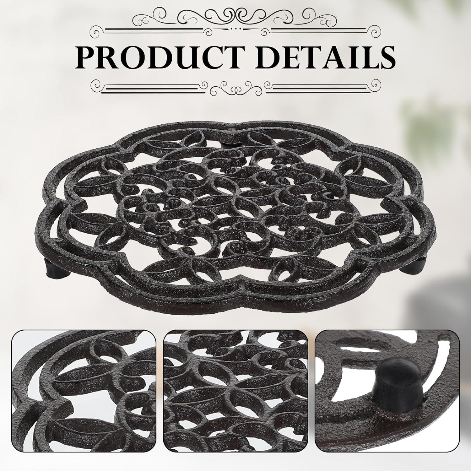 Soportes de Hierro Fundido Tolare - 2 Piezas Redondos Resistentes