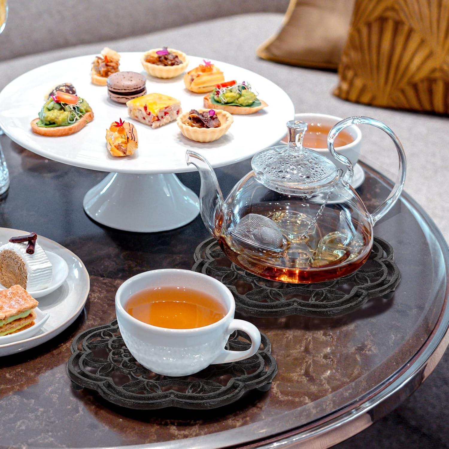 Soportes de Hierro Fundido Tolare - 2 Piezas Redondos Resistentes