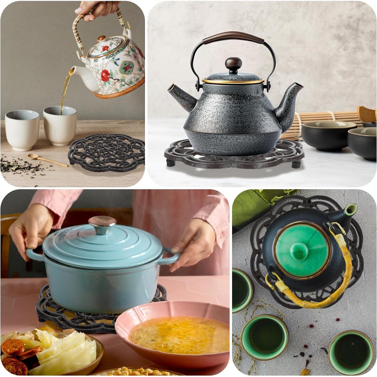 Soportes de Hierro Fundido Tolare - 2 Piezas Redondos Resistentes