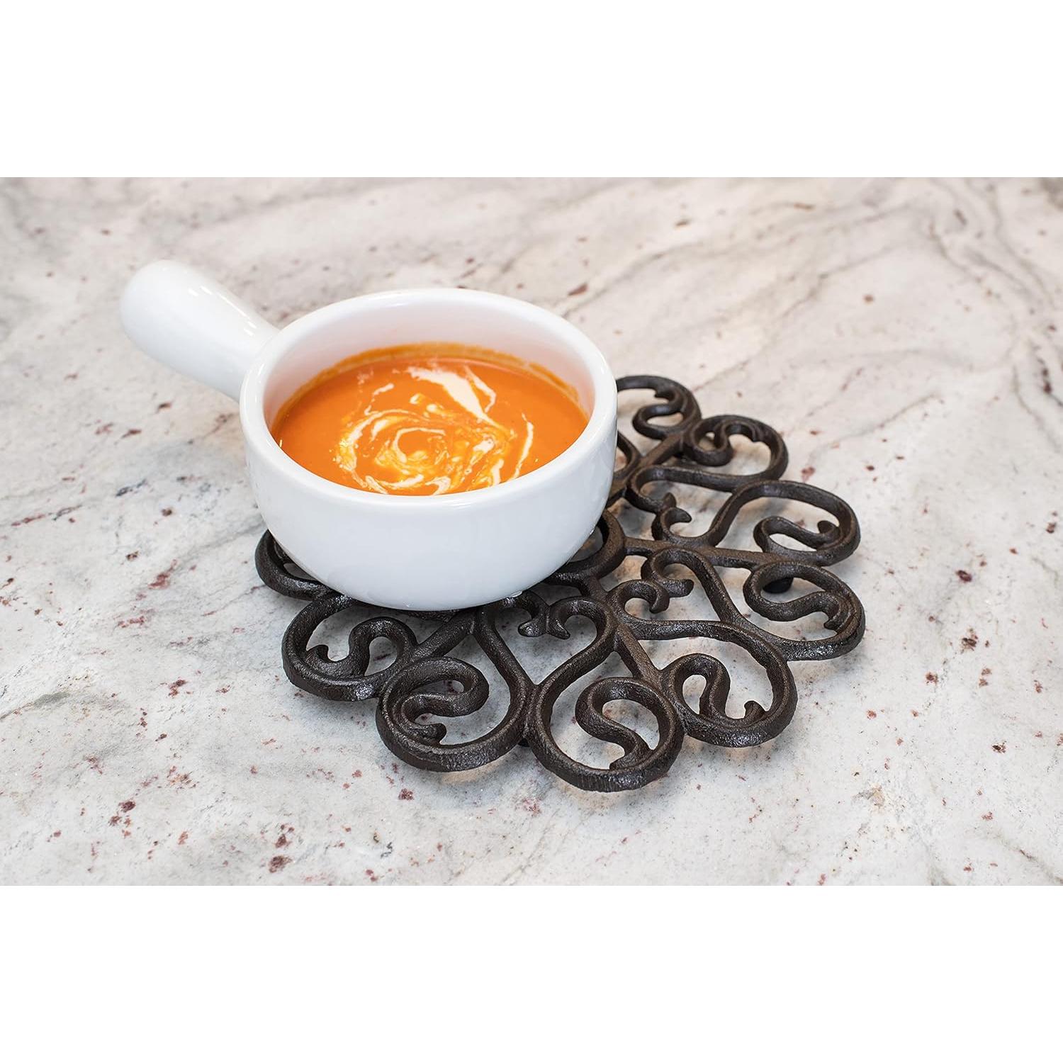 Trivet de Hierro Fundido GASARÉ Diseño Victoriano 20.32 cm