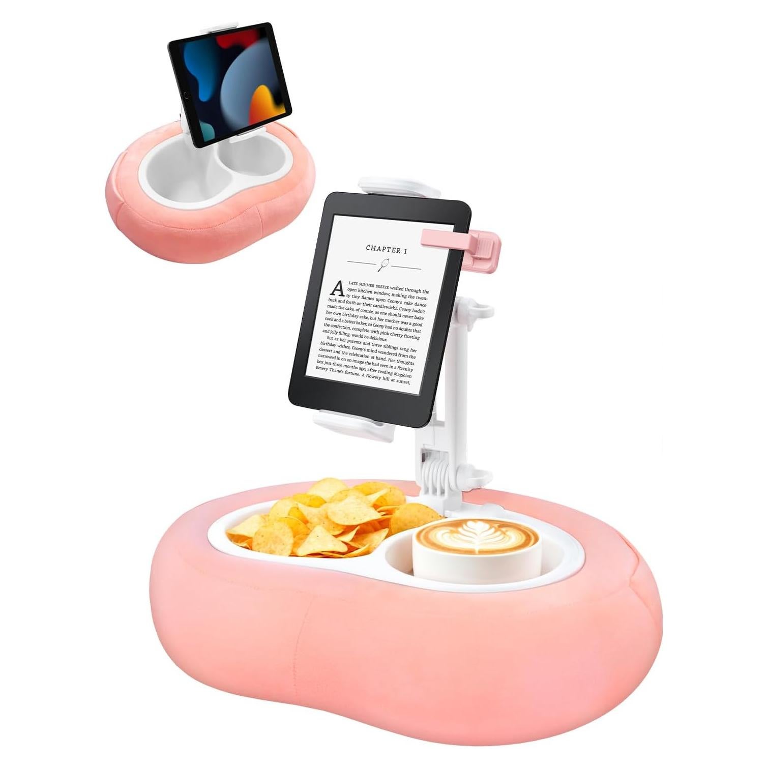 Soporte de Almohada para Tablet Miledi Rosa 360° Ajustable
