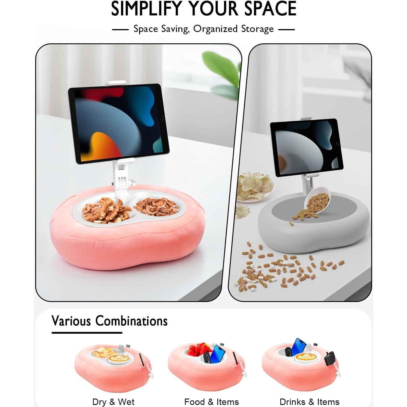 Soporte de Almohada para Tablet Miledi Rosa 360° Ajustable