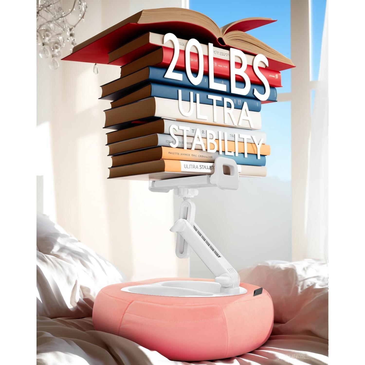 Soporte de Almohada para Tablet Miledi Rosa 360° Ajustable