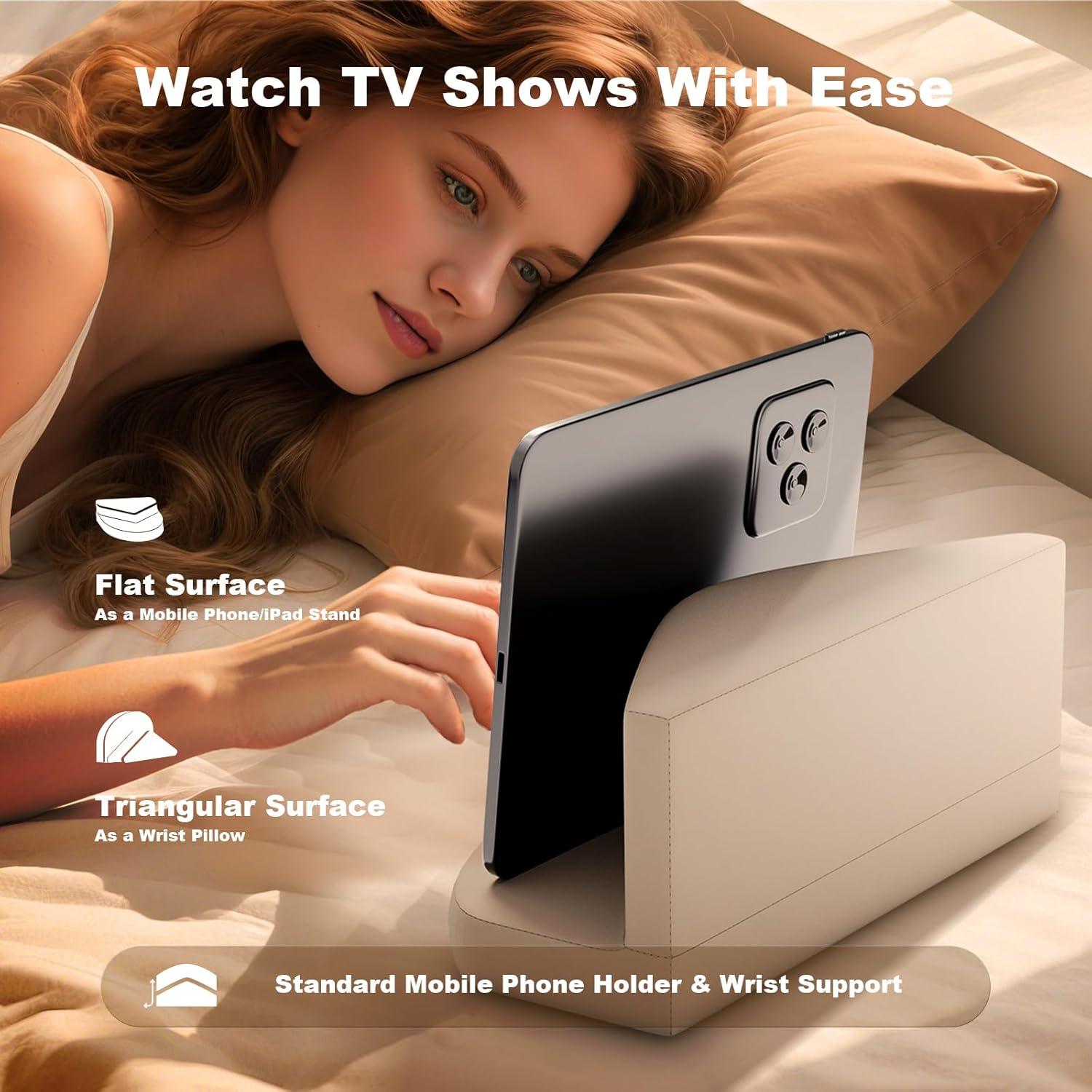 Soporte de Teléfono con Almohada Donrunpro 2 en 1 Plegable