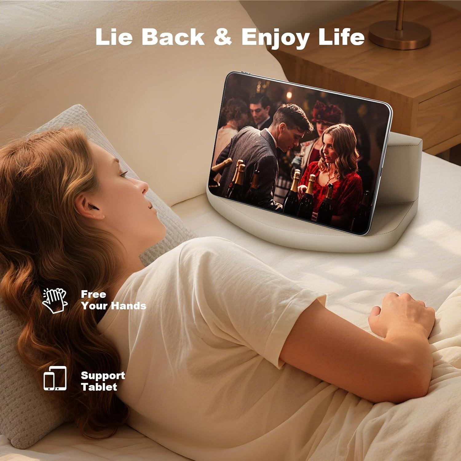 Soporte de Teléfono con Almohada Donrunpro 2 en 1 Plegable