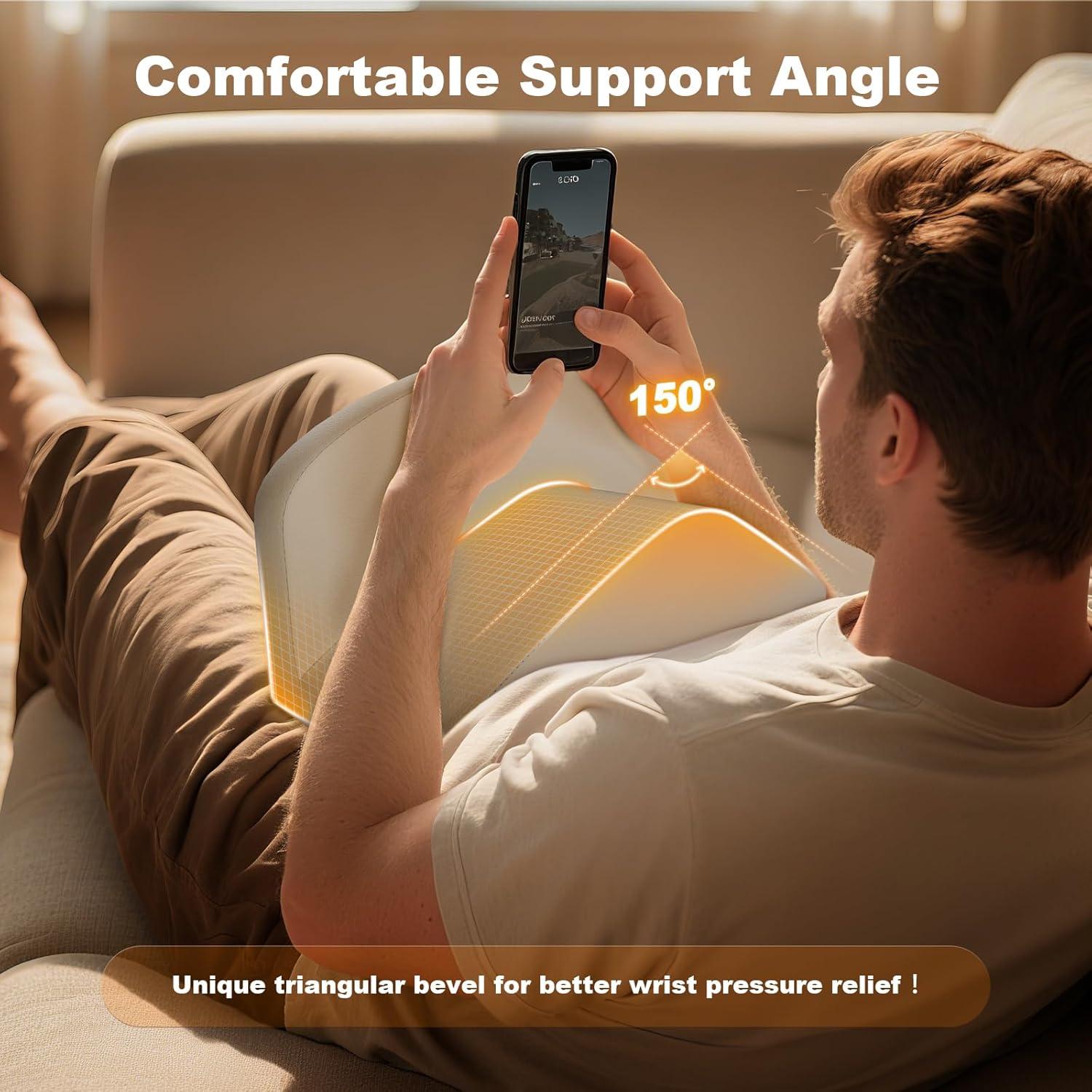 Soporte de Teléfono con Almohada Donrunpro 2 en 1 Plegable