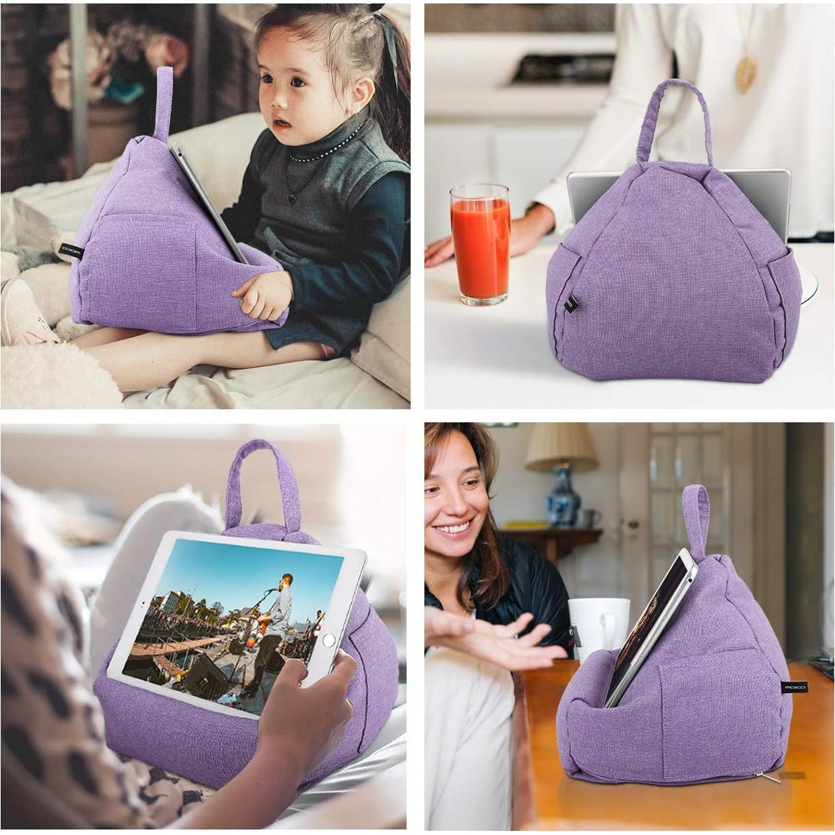 Soporte de Almohada MoKo para Tabletas hasta 27.94 cm - Púrpura Claro