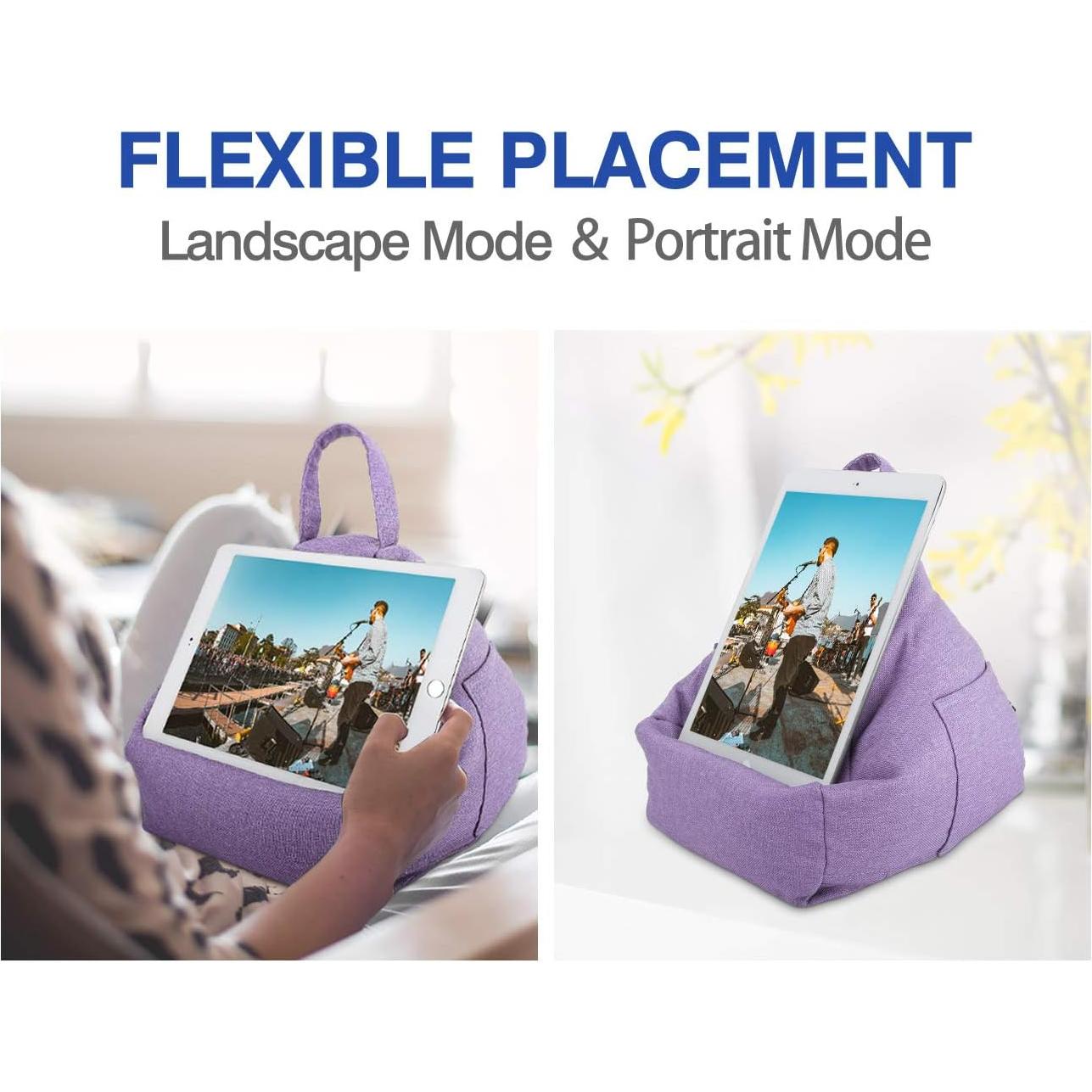 Soporte de Almohada MoKo para Tabletas hasta 27.94 cm - Púrpura Claro