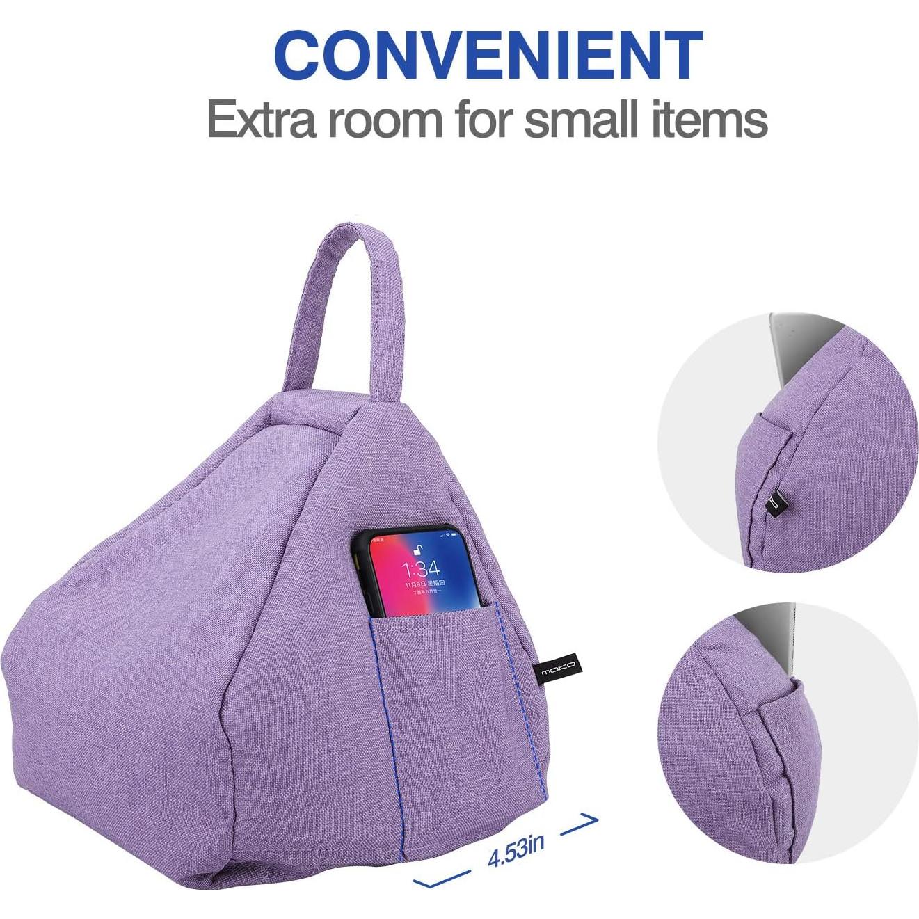 Soporte de Almohada MoKo para Tabletas hasta 27.94 cm - Púrpura Claro