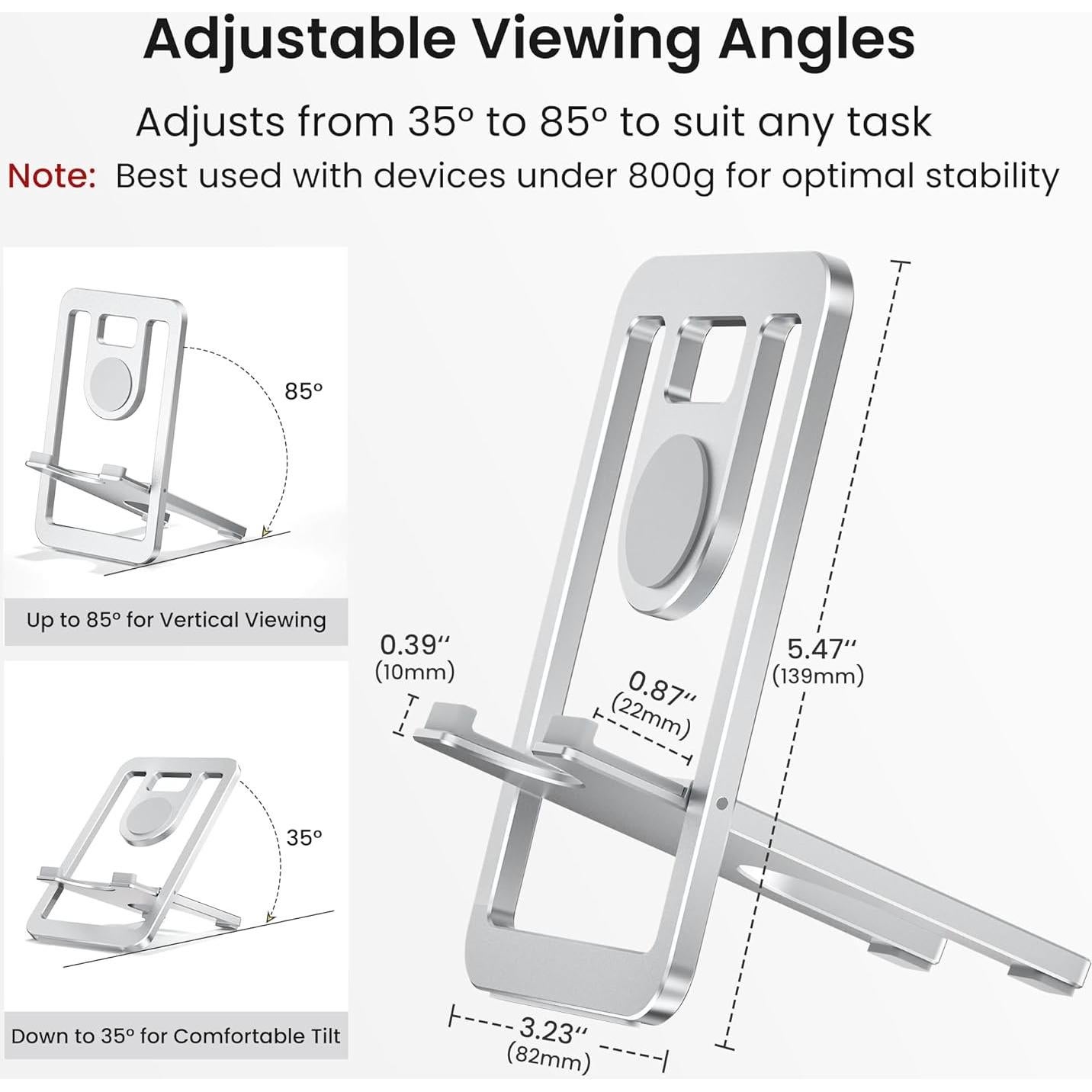 Soporte Plegable para Tableta Itramax Plata Ajustable 800g