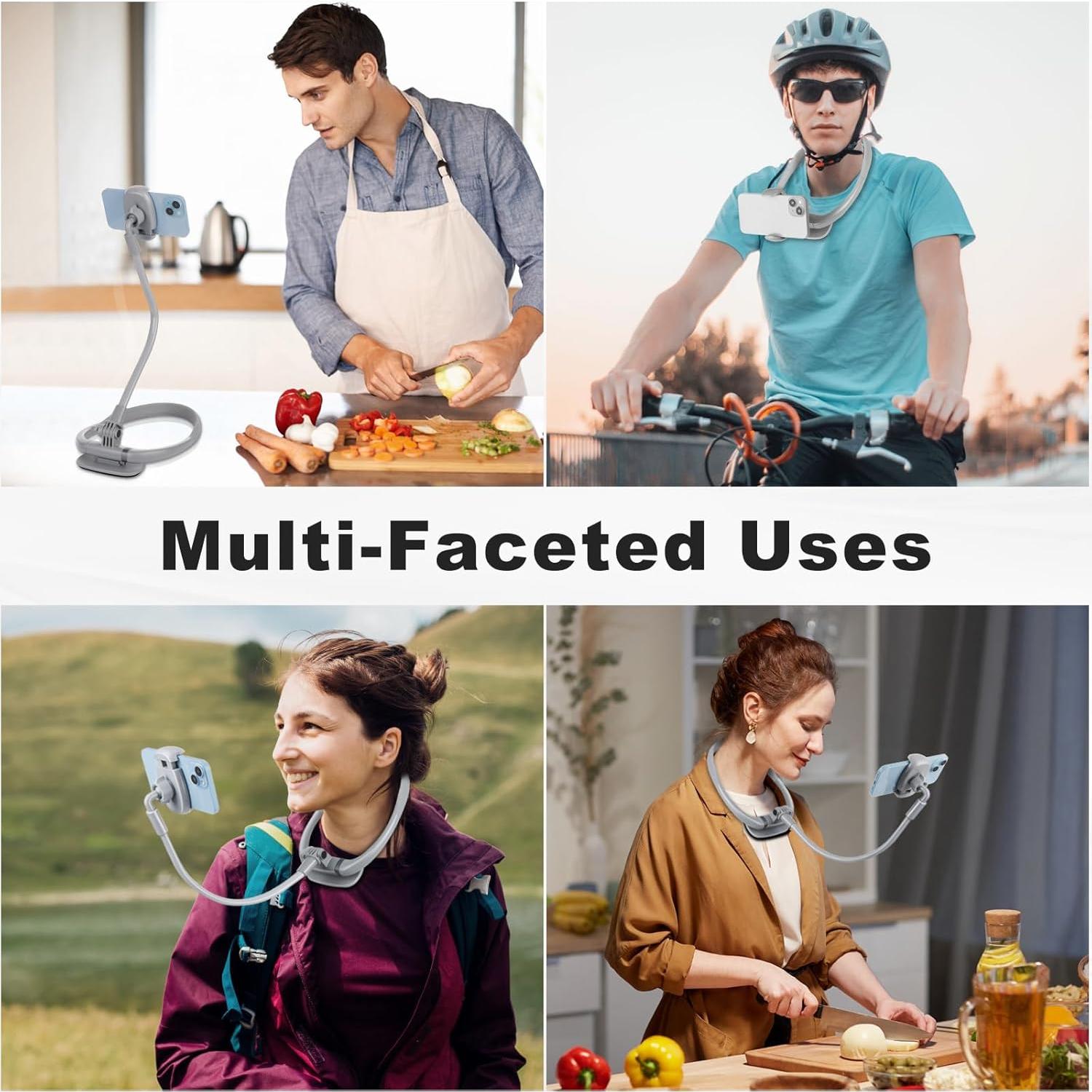 Soporte para Teléfono de Cuello LOVFIVE ANJ-116 Gris 360° Ajustable