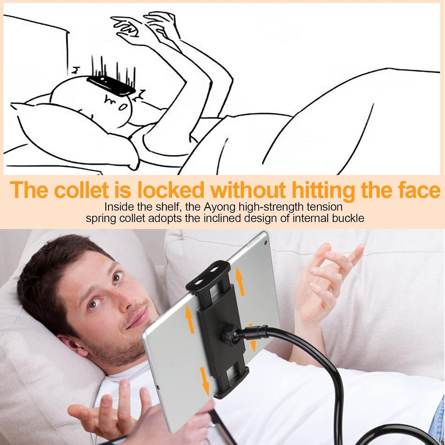 Soporte de Tablet ZUYEE Cuello de Ganso 76.2 cm Blanco