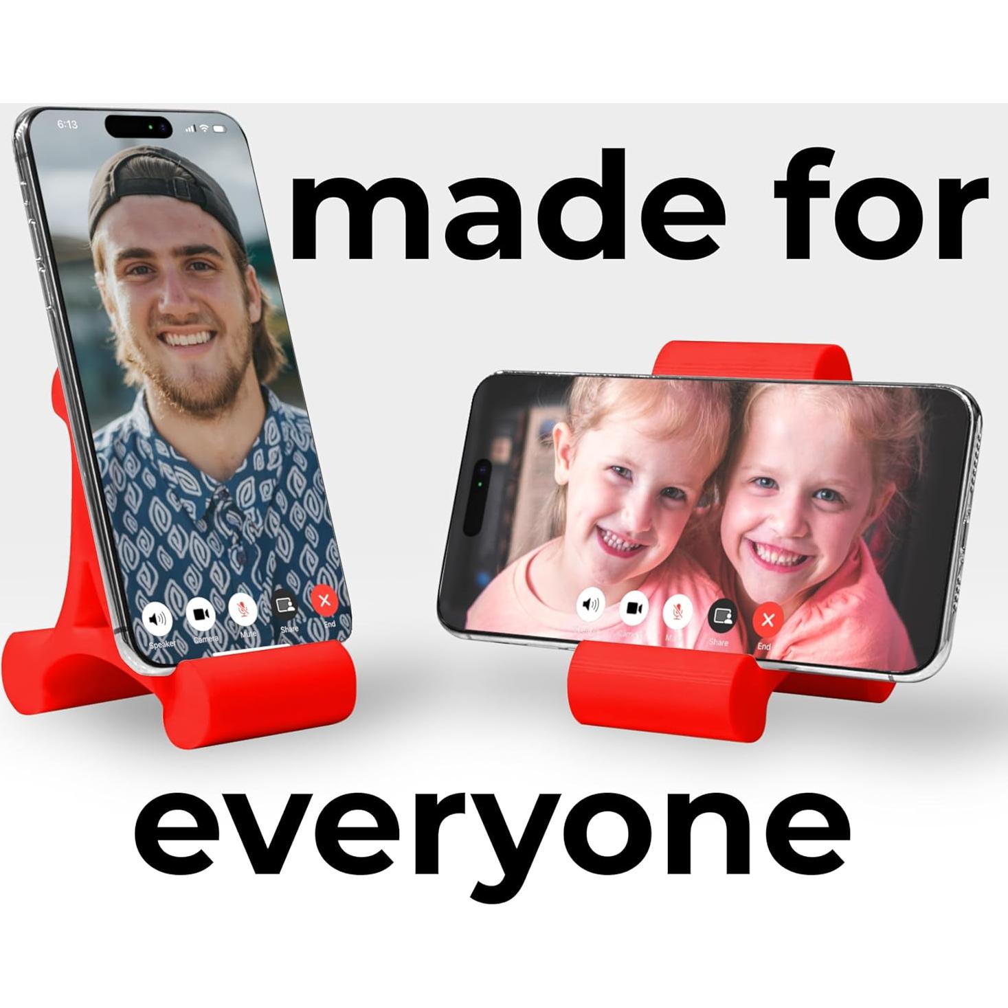 Soporte para Teléfono Skalene - Silicona Ajustable Rojo