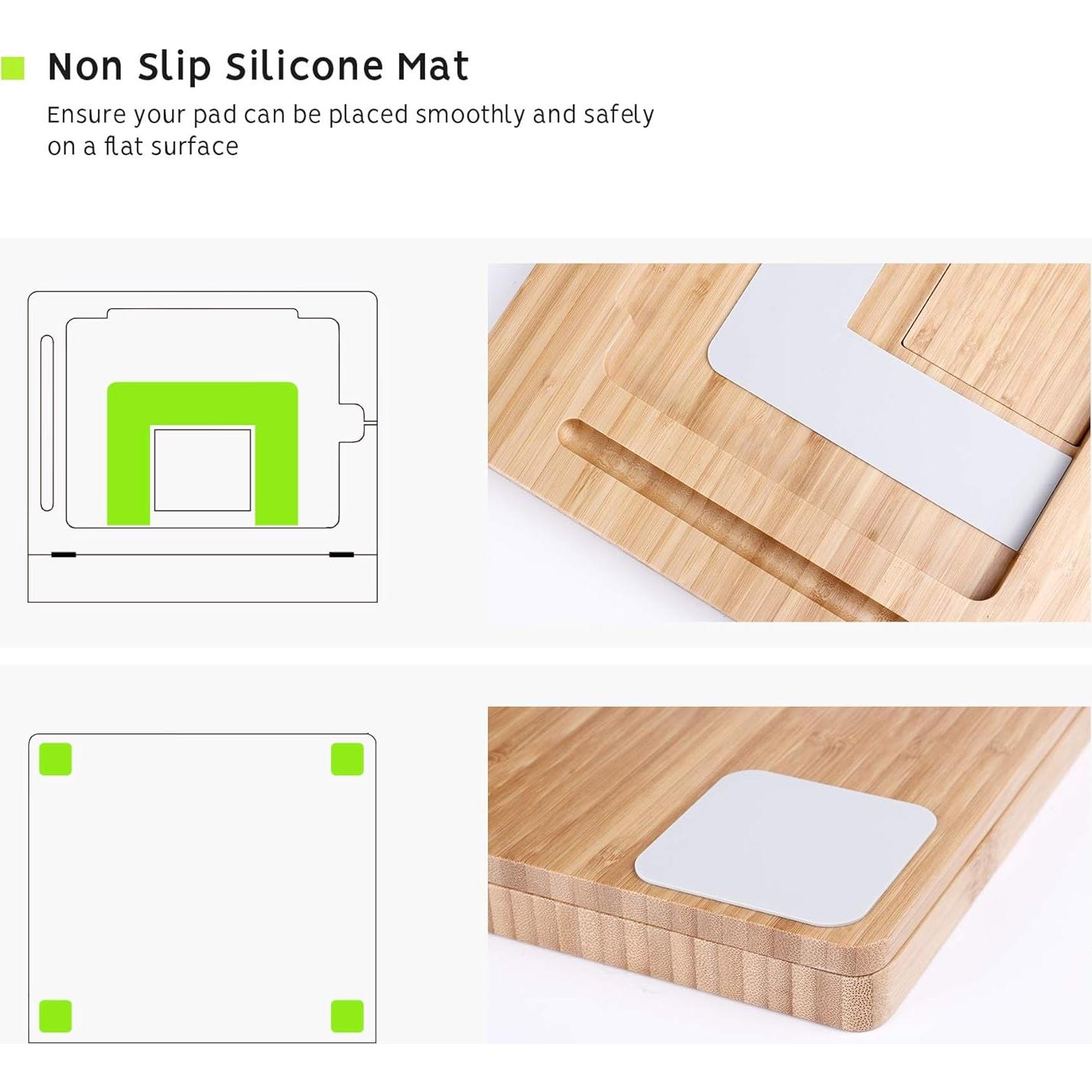 Soporte de Escritorio para Tablet ELETIUO de Bambú Ajustable