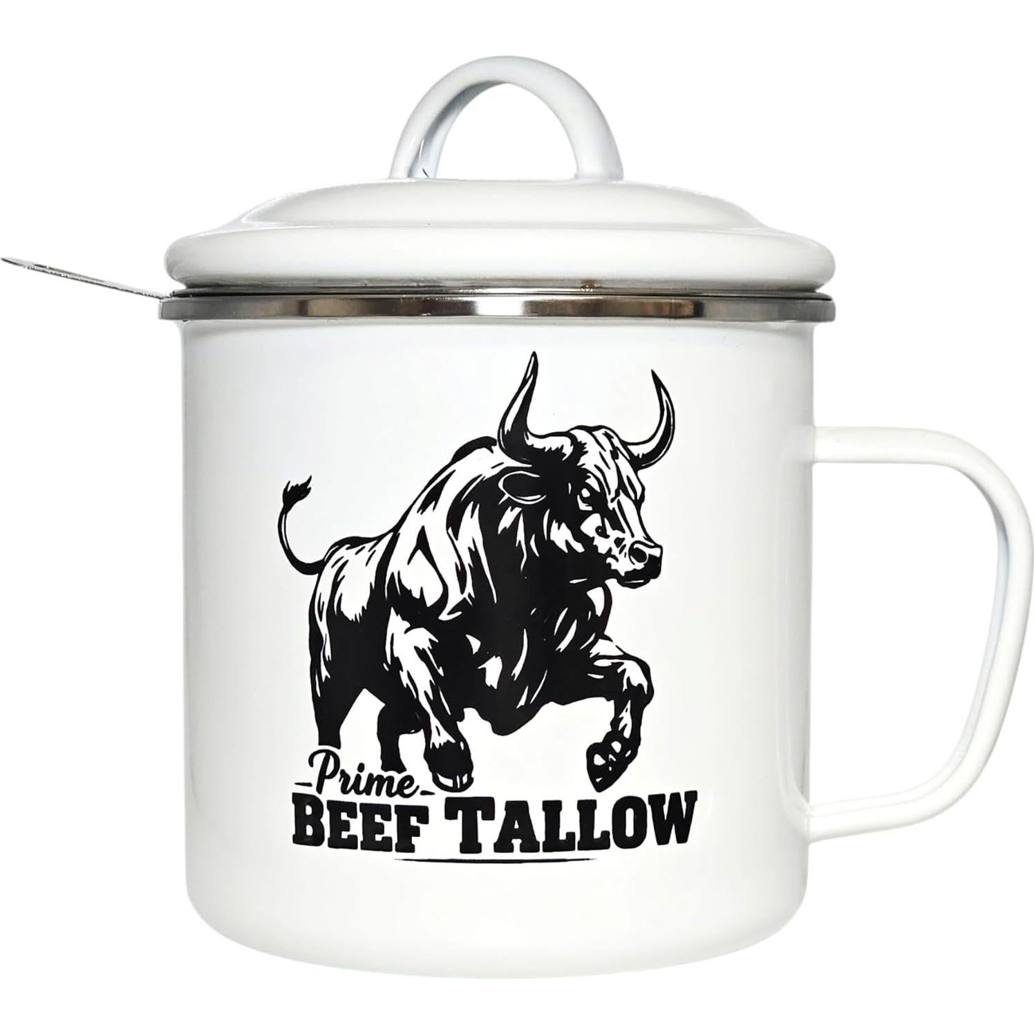 Contenedor de Sebo de Res 1.13L Prime Beef Tallow con Colador