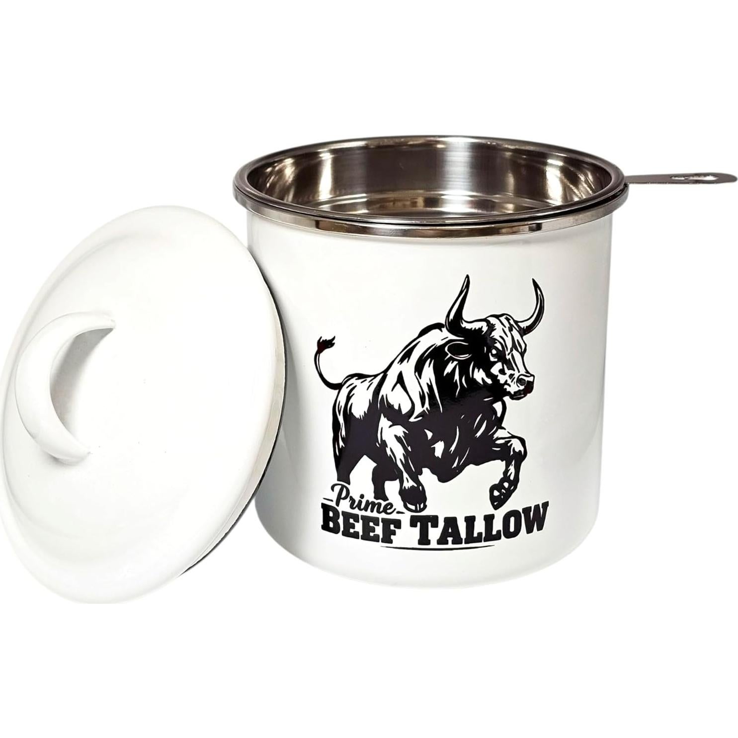 Contenedor de Sebo de Res 1.13L Prime Beef Tallow con Colador