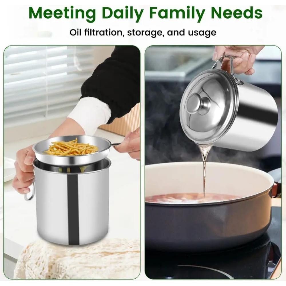 Contenedor de Grasa de Tocino Komost 1.3L Acero Inoxidable