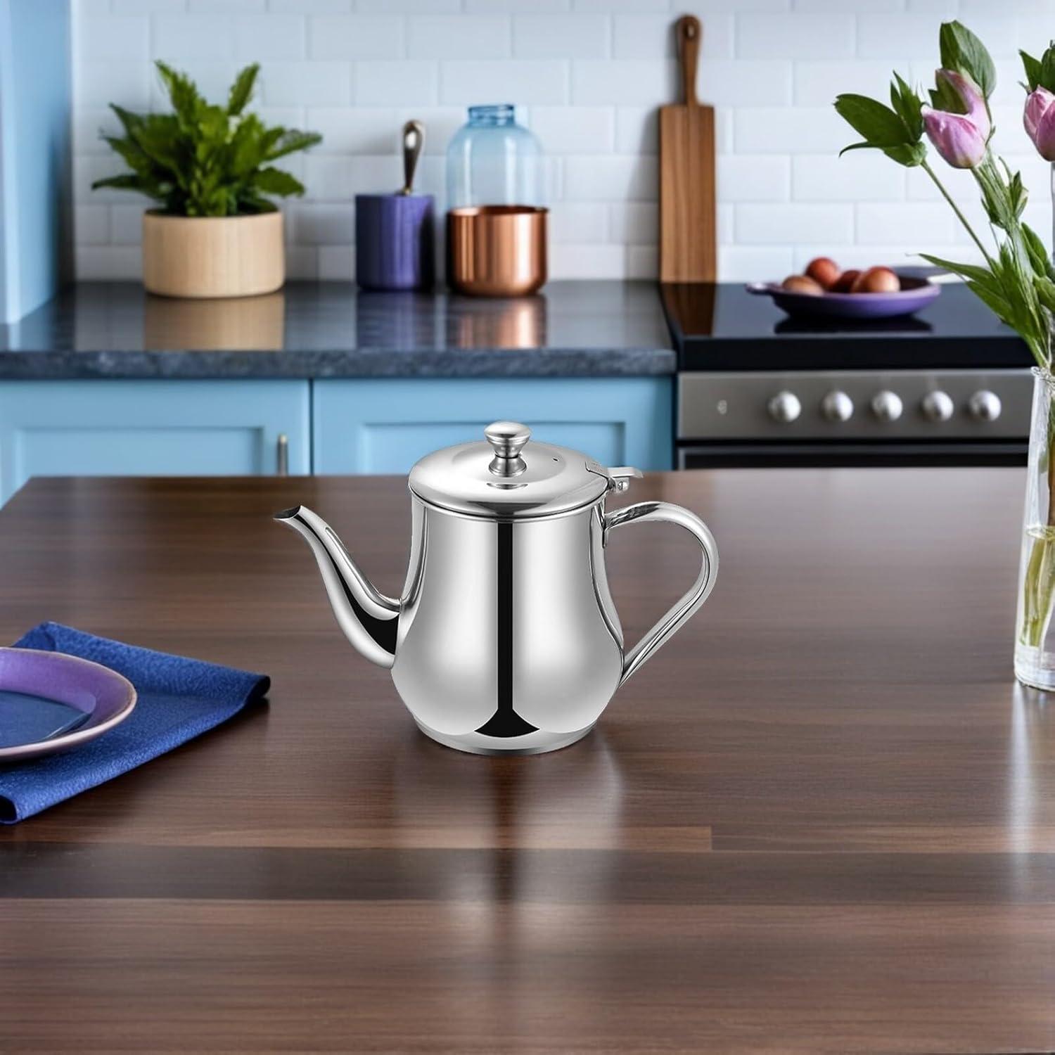 Olla de Filtro de Aceite Angoily 700ml Acero Inoxidable con Colador