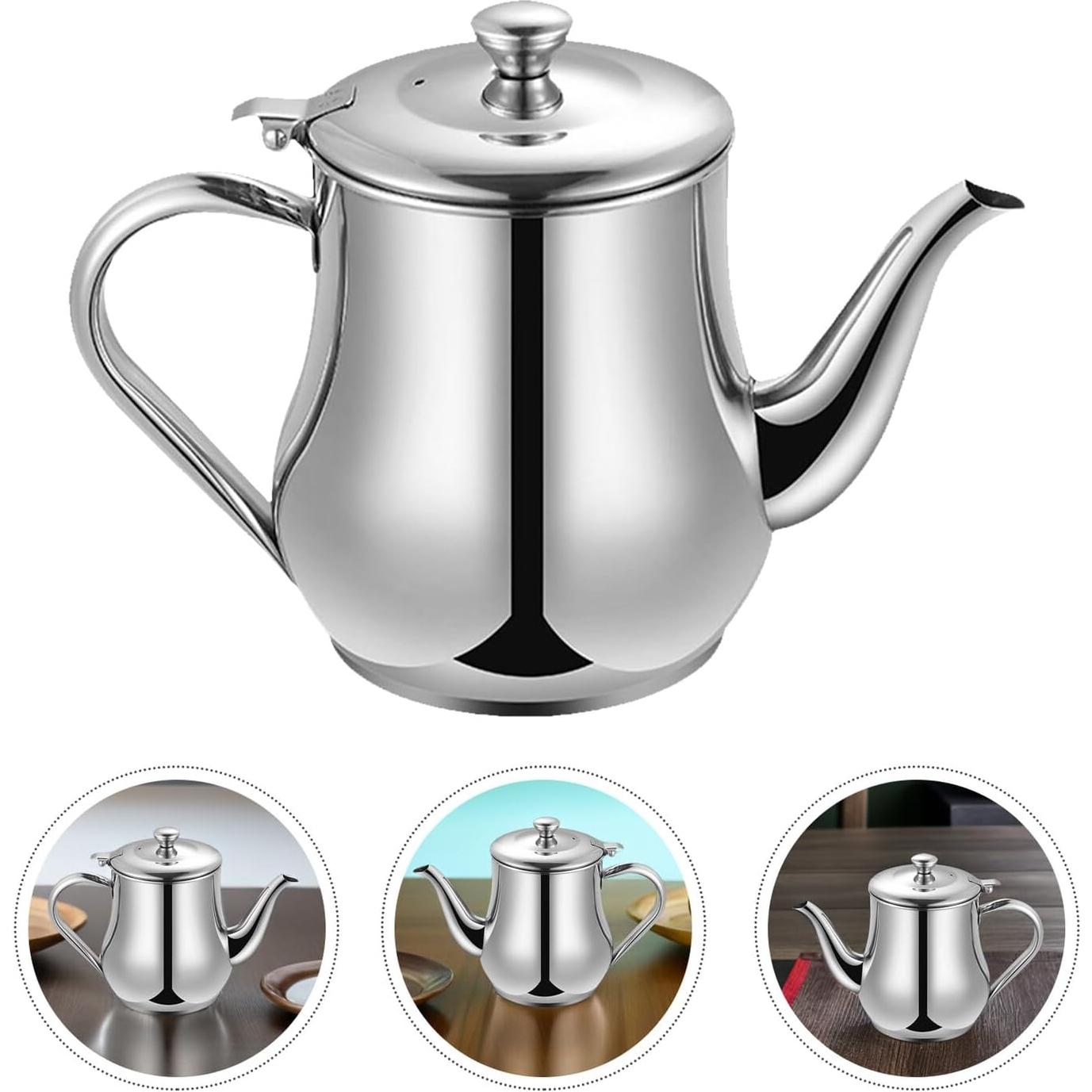 Olla de Filtro de Aceite Angoily 700ml Acero Inoxidable con Colador