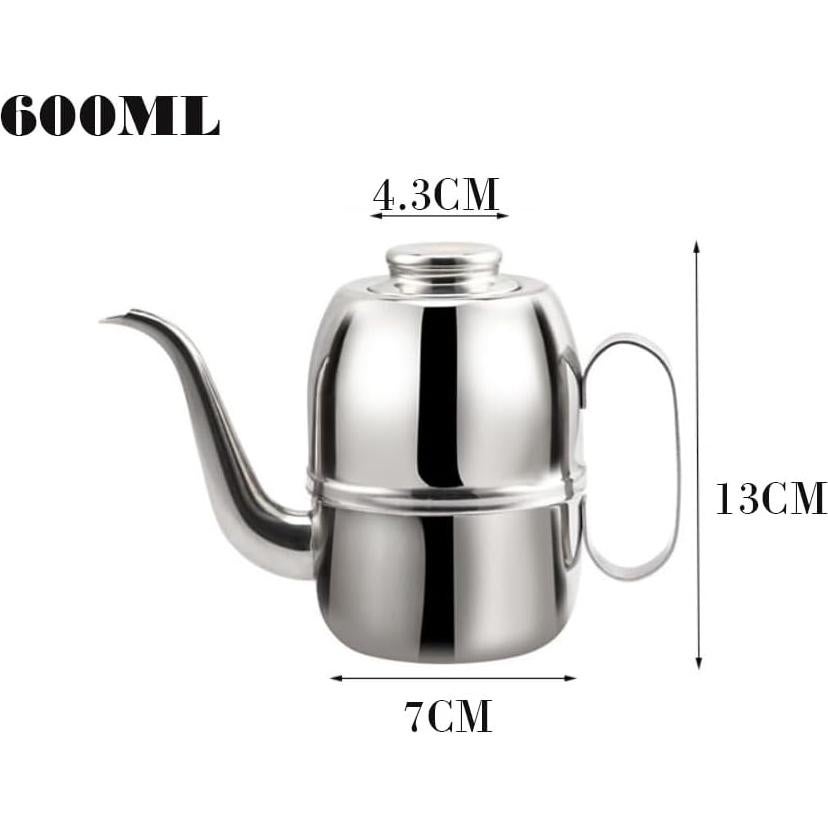 Dispensador de Aceite Acero Inoxidable Zaoalife 150ml 7x13cm