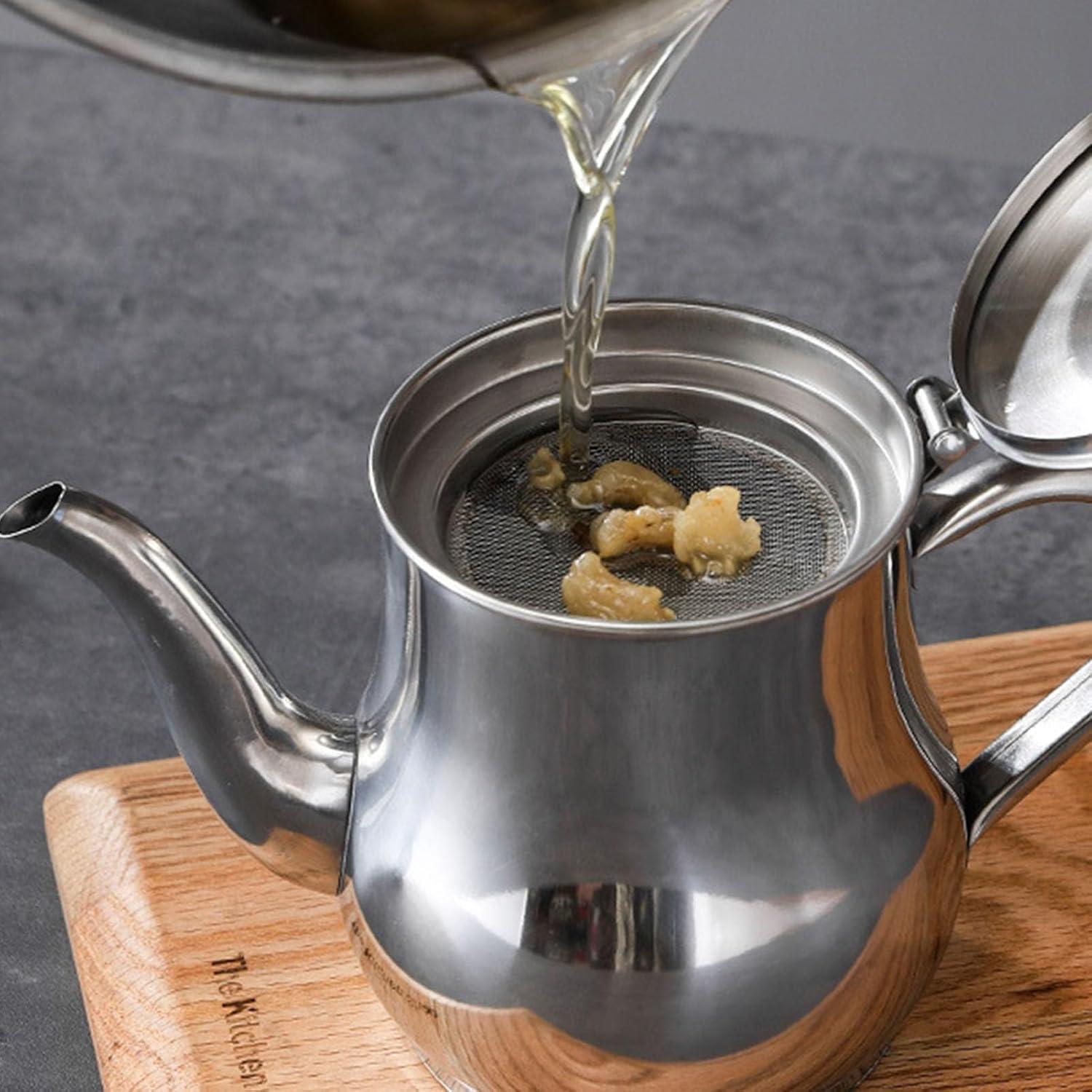 Colador de Aceite Msiud 500ml Acero Inoxidable Filtro Malla Fina