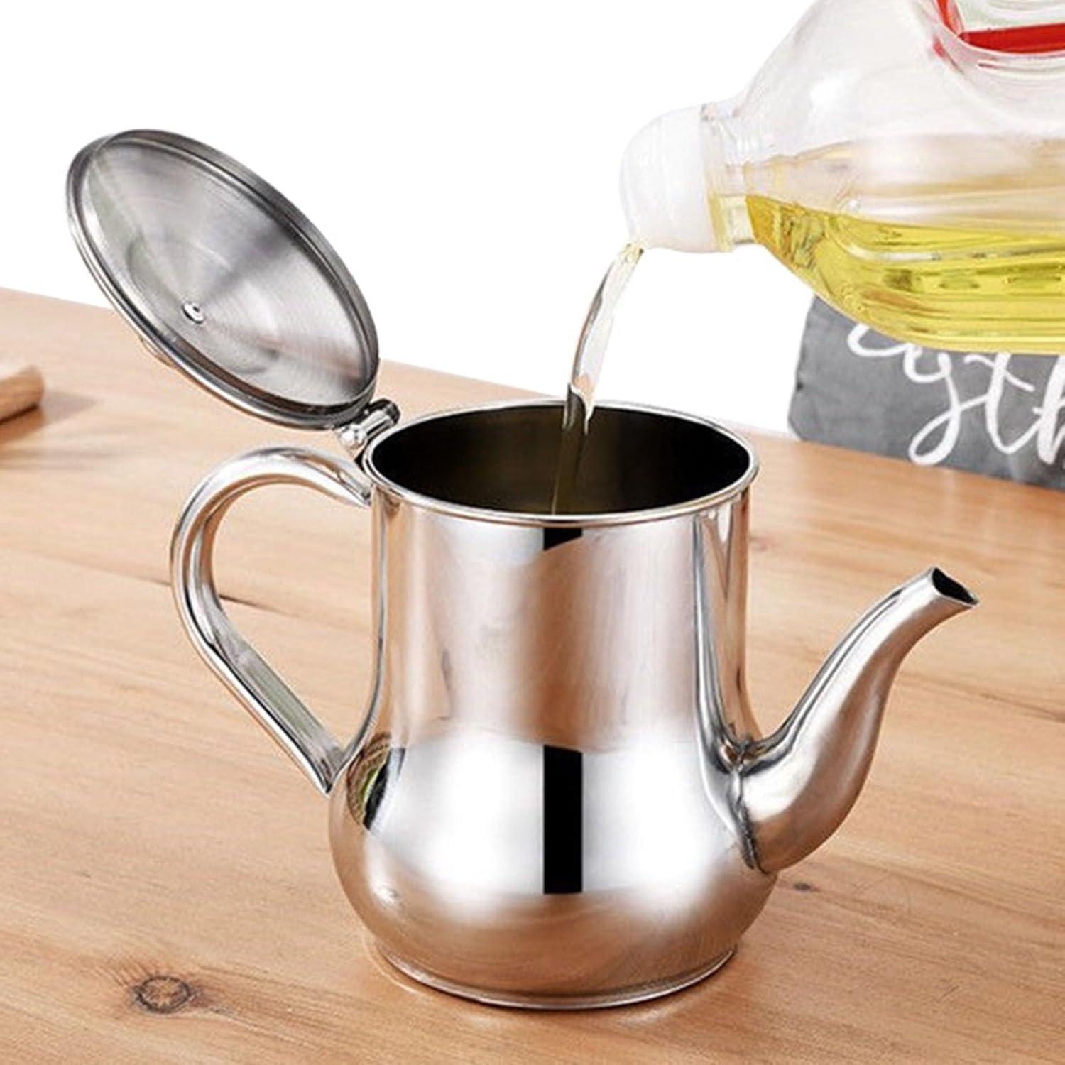 Colador de Aceite Msiud 500ml Acero Inoxidable Filtro Malla Fina