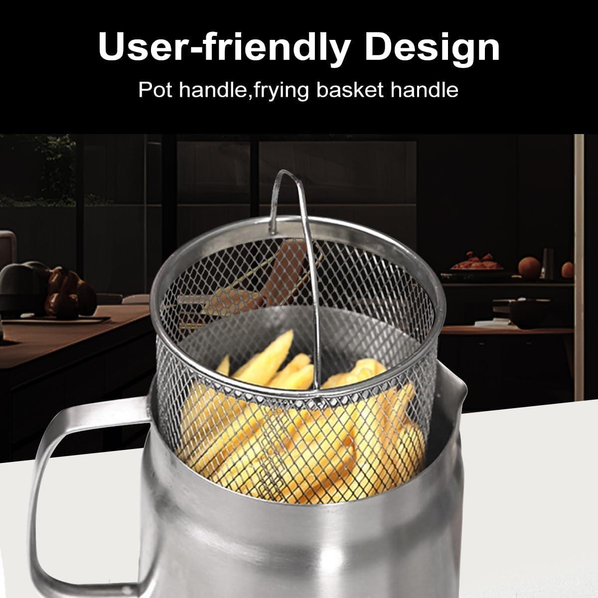 Olla Filtradora de Aceite YUNYDSM 1.5L Acero Inoxidable 3 en 1