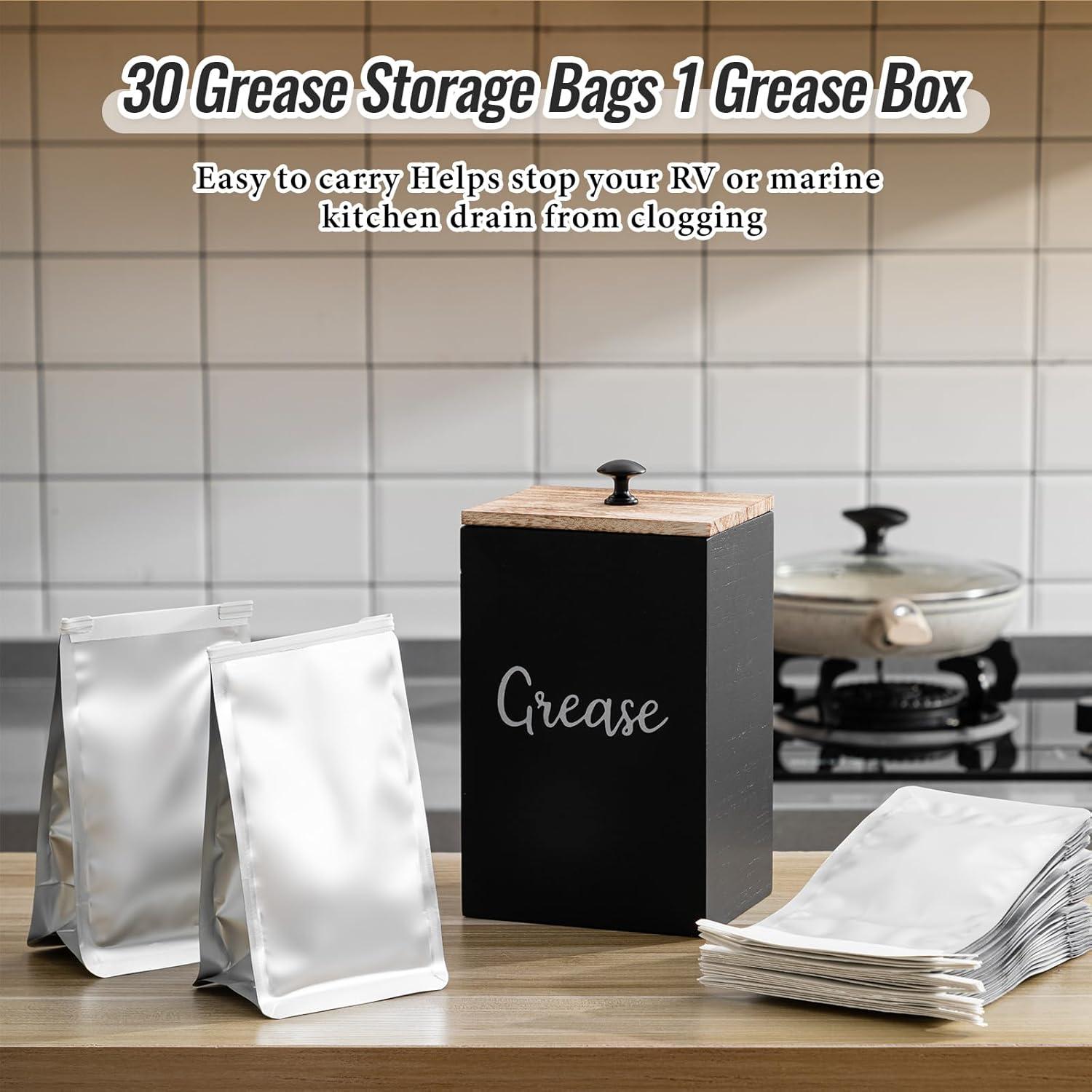 Contenedor de Desecho de Grasa Hushee con 30 Bolsas de Aluminio