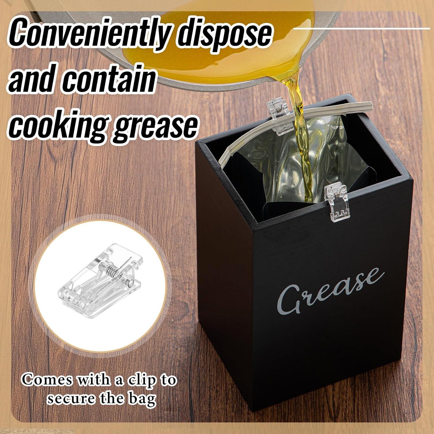 Contenedor de Desecho de Grasa Hushee con 30 Bolsas de Aluminio
