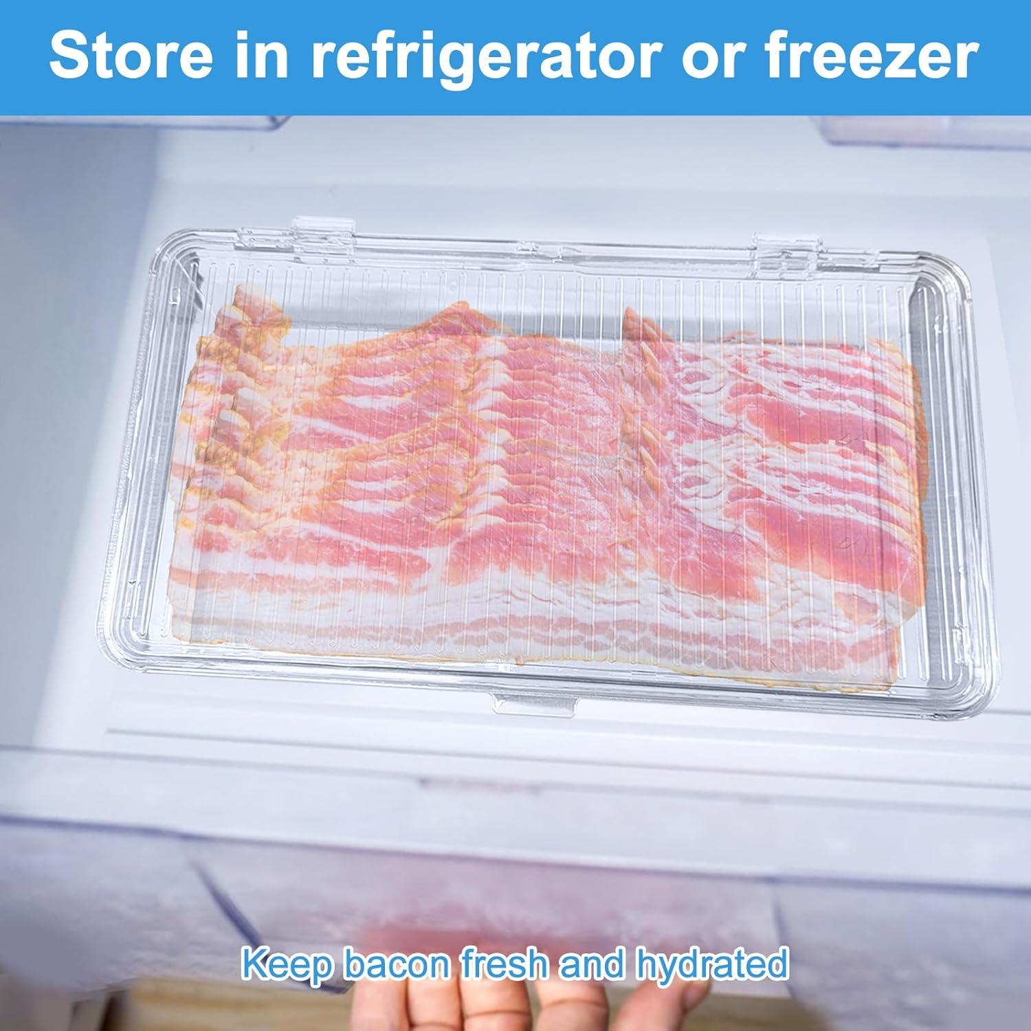 Contenedor de Tocino Wensdr con Pinzas y Tapa 27.4x15.7cm