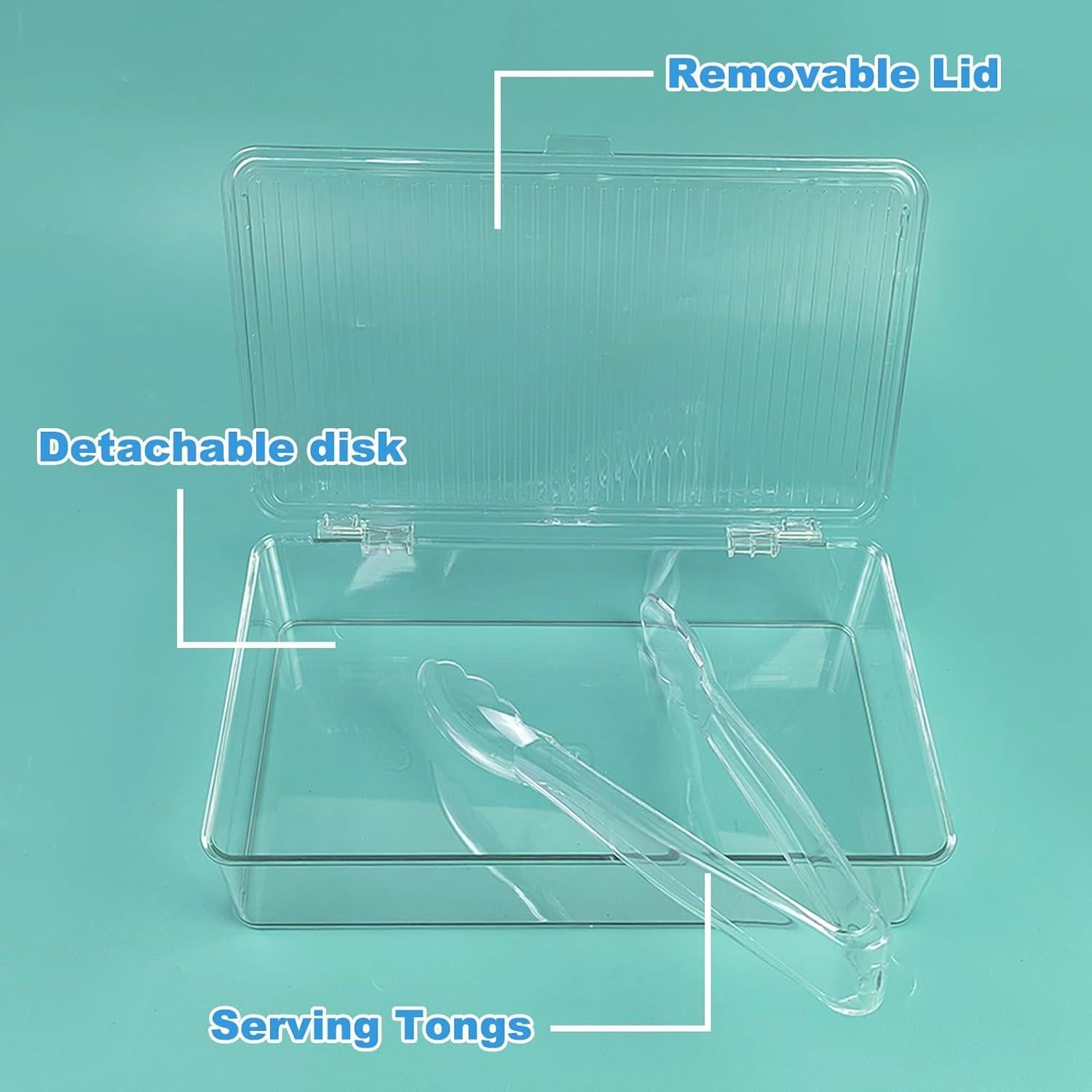 Contenedor de Tocino Wensdr con Pinzas y Tapa 27.4x15.7cm