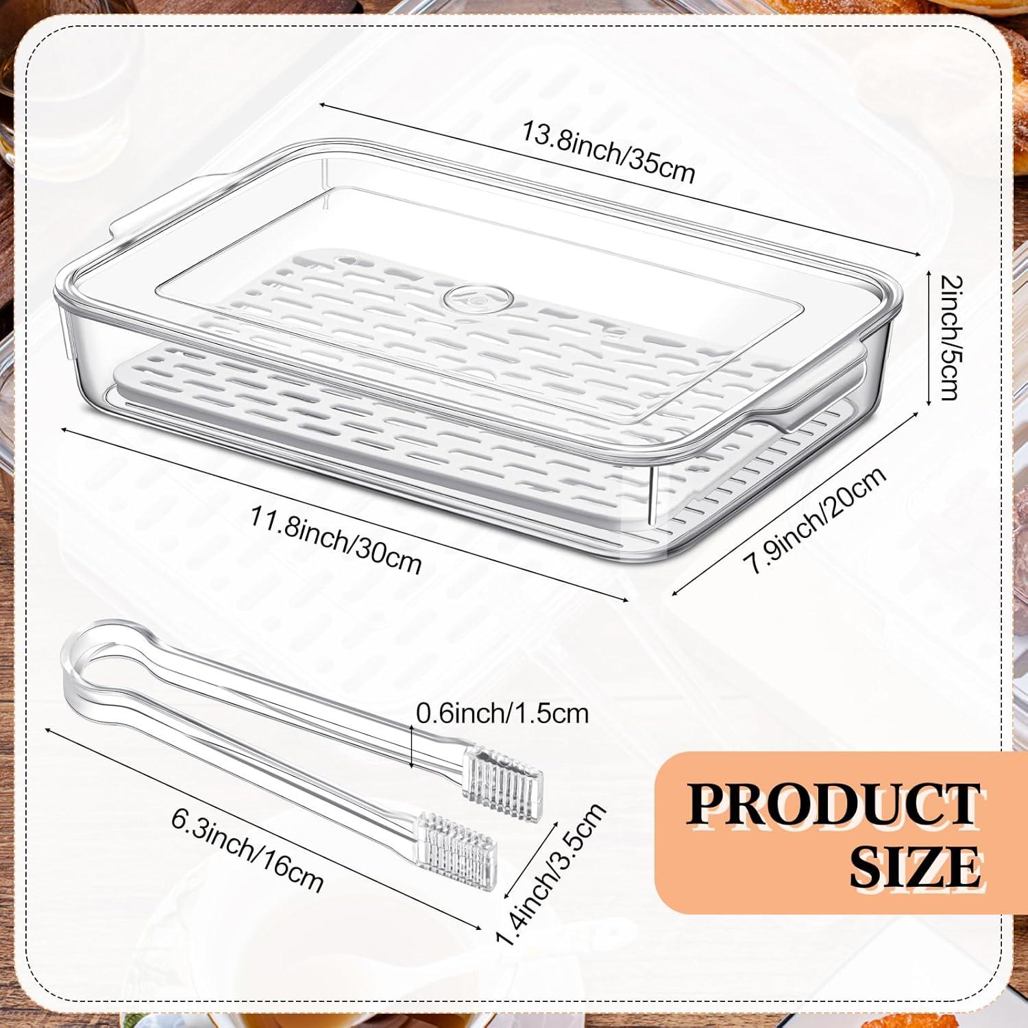 Contenedor de Almacenamiento de Tocino FillTouch 2 Pcs 35x20x5 cm