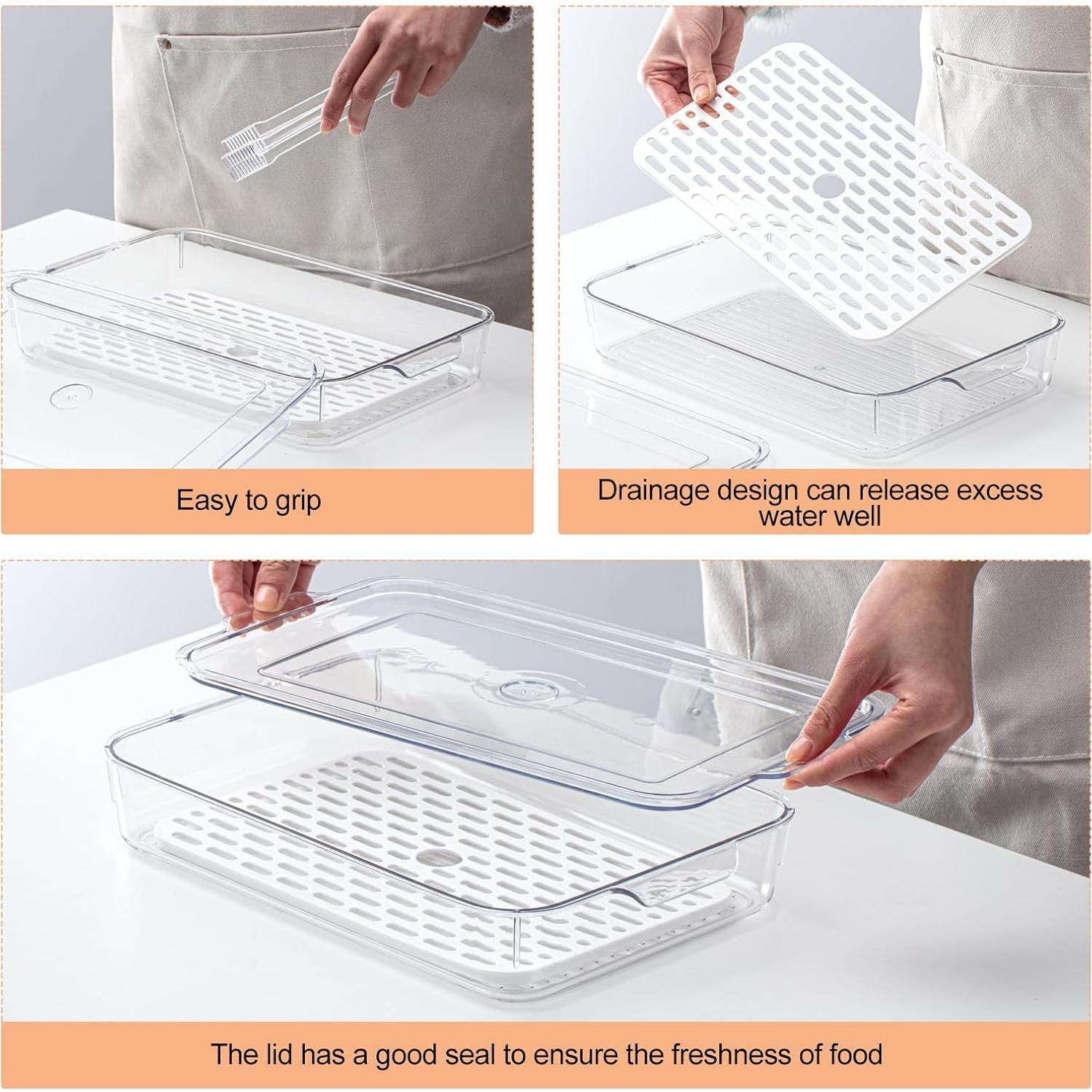 Contenedor de Almacenamiento de Tocino FillTouch 2 Pcs 35x20x5 cm