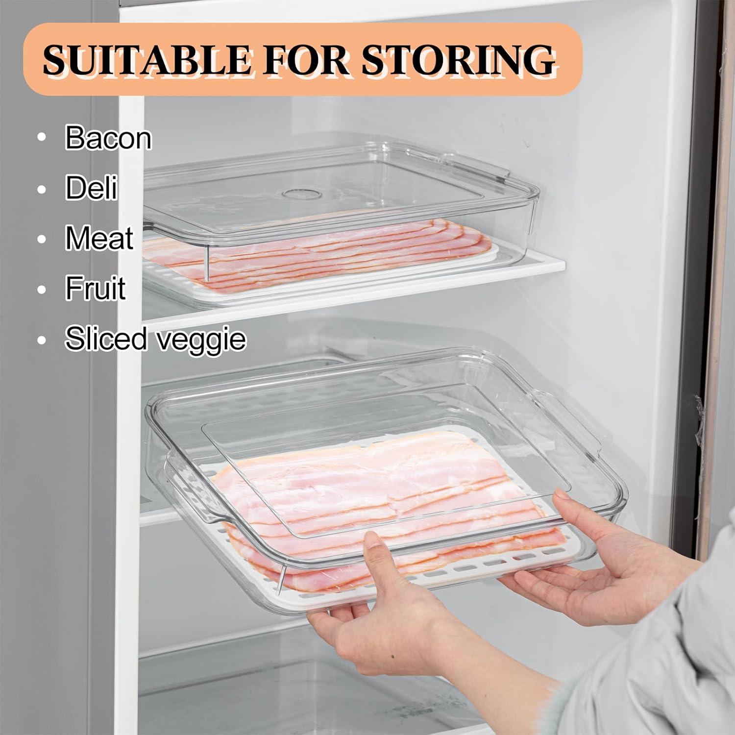 Contenedor de Almacenamiento de Tocino FillTouch 2 Pcs 35x20x5 cm