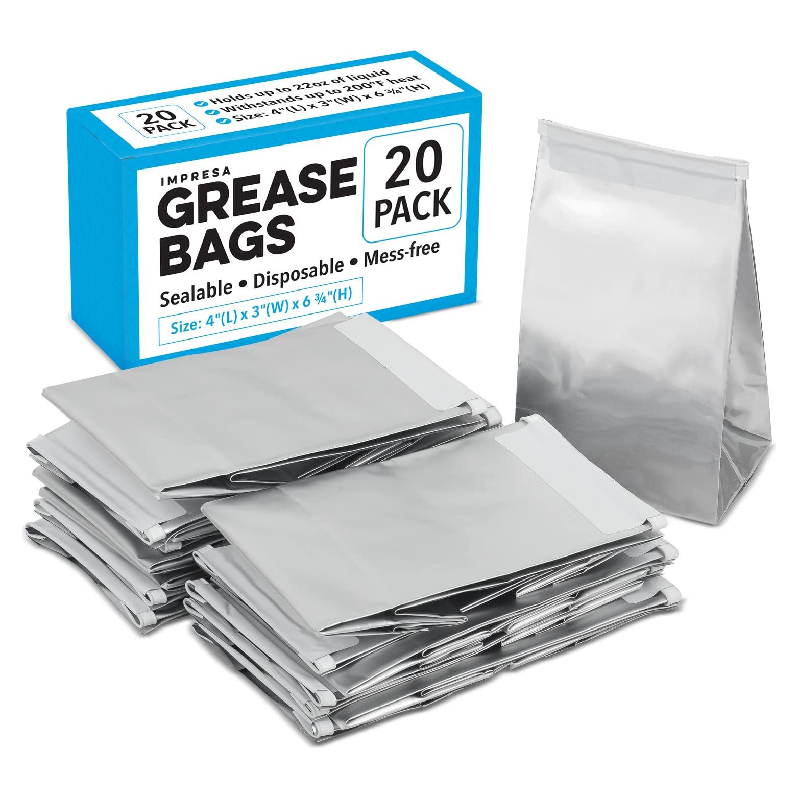 Bolsas de Grasa Desechables Impresa - 20 Unidades, 0.62 L