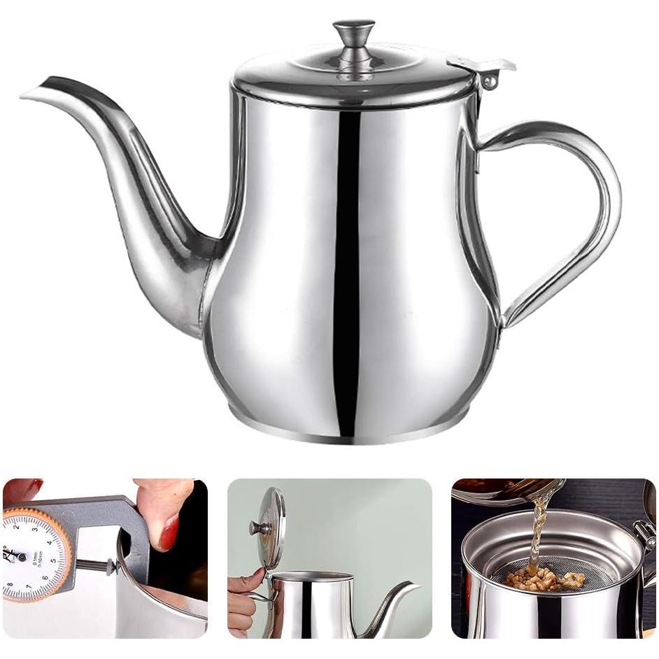 Lata de Aceite de Acero Inoxidable LVOERTUIG 24oz con Filtro