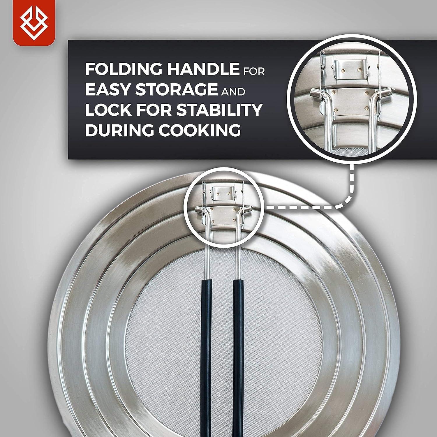 Pantalla de Salpicaduras FOXEL 29.85 cm Acero Inoxidable Plegable