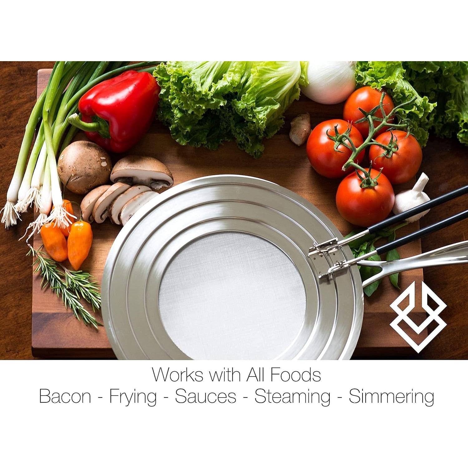 Pantalla de Salpicaduras FOXEL 29.85 cm Acero Inoxidable Plegable