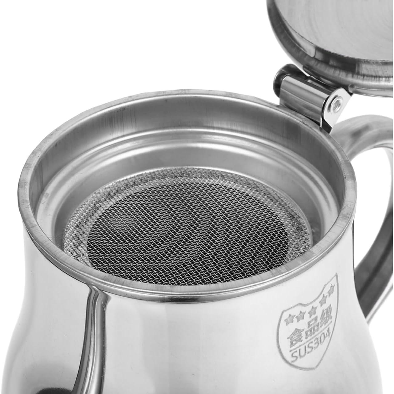 Contenedor de Aceite Acero Inoxidable BIUDECO 368g con Filtro