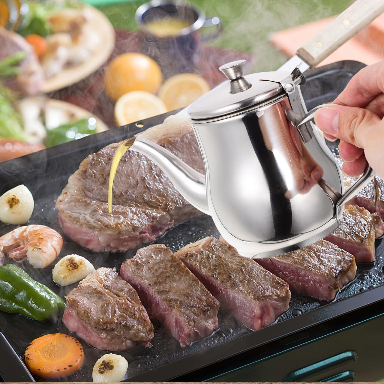 Contenedor de Aceite Acero Inoxidable BIUDECO 368g con Filtro