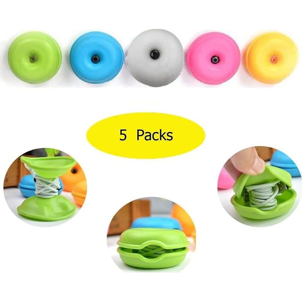 Organizador de Cables Turtle 5 Piezas Multicolor 7x3cm